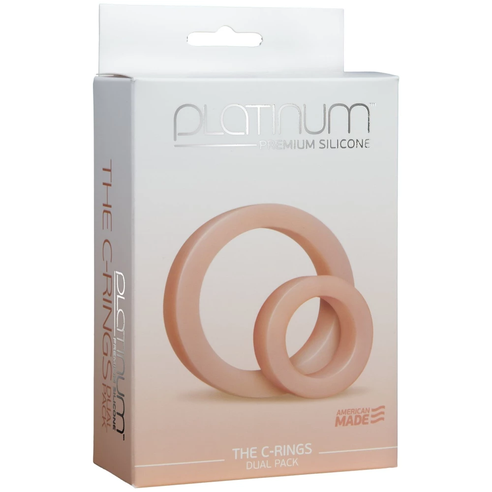 Набор эрекционных колец Doc Johnson Platinum Premium Silicone — The C-Rings — White