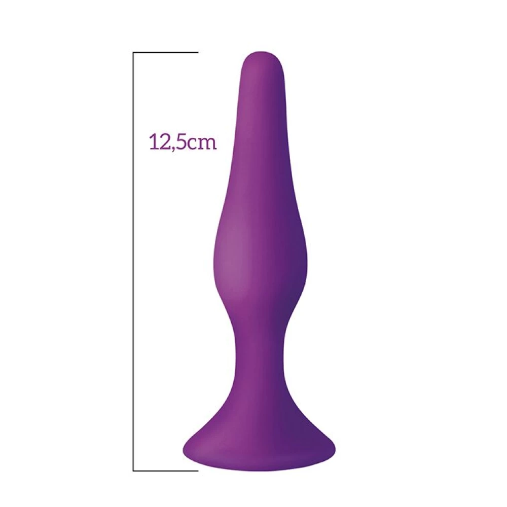 Анальна пробка з присоскою MAI Attraction Toys №34 Purple, довжина 12,5см, діаметр 3,2 см